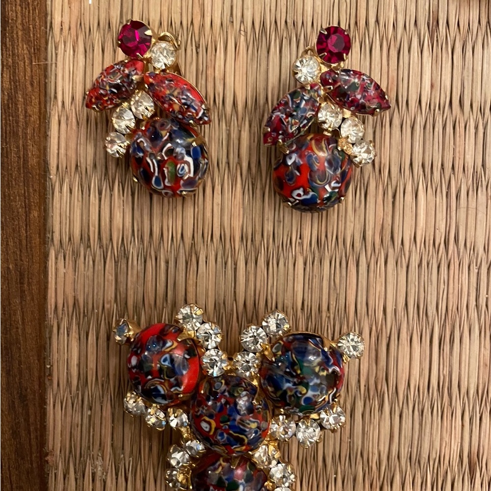 Assorted Vintage Juliana jewelry earrings brooches and rare sets. Gorgeous.
